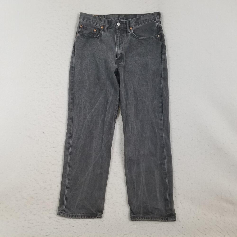 Levis 550‎ Relaxed Fit Jeans Mens 33x30 Gray Charcoal Wash Tapered Denim Pants